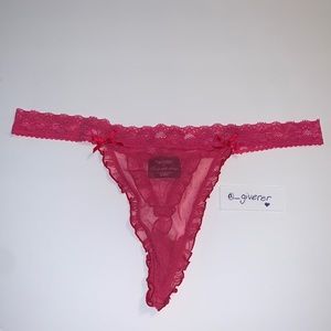 Sexy Little Things Pink S Mesh Lace Thong Vintage